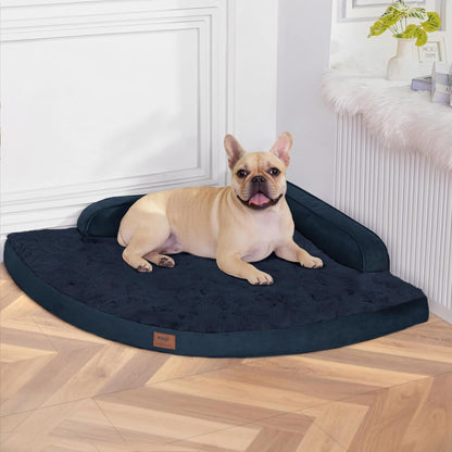 MEKIY Orthopedic Waterproof Dog Bed with Sides for Extra Large Sizes Dogs | Egg Crate Foam, Waterproof Liner, Anti-Slip Bottom, Space-Saving, Perfect for Corners and Sofa Edges, 40 X 40 Inch28