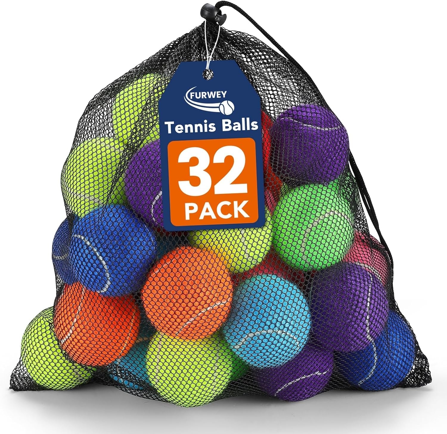 furwey-tennis-balls-for-dogs-16-pack-2-5-inches-durable-and-non-toxic-dog-toys-balls-with-mesh-bag-colorful-fetch-toys-balls-for-pet-dog-non-squeaky