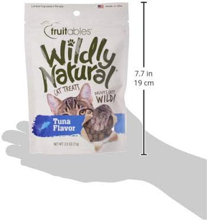 Wildly Natural Cat Treats, Low Calorie Cat Treats, No Grains, Healthy Snacks Made with Natural Ingredients, Kitten Essentials, High Protein Snack, Tuna Flavor, 2.5 Oz4