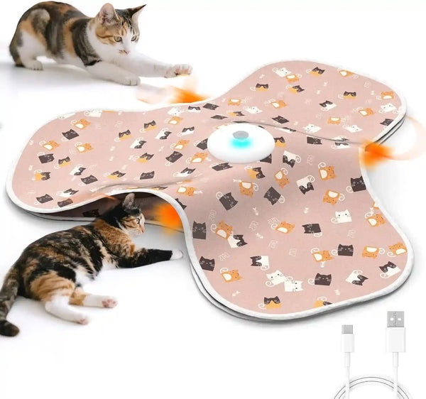 Interactive Cat Toys for Indoor Cats & Kittens - Automatic Hide & Seek Toy with Feather Tail,Squeaky Mouse Sounds, Motion Activated,Usb Rechargeable Boredom Relief & Self Play Enrichment Game7