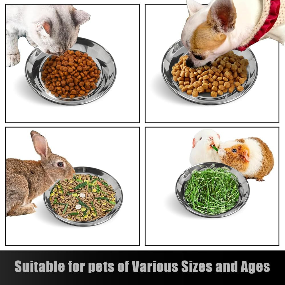 stainless-steel-cat-bowls-food-dishes-for-indoor-cats-cats-shallow-whisker-friendly-6-4inches-cat-food-water-dishes-bowls-whisker-fatigue-relief-dishwasher-safe-2pcs