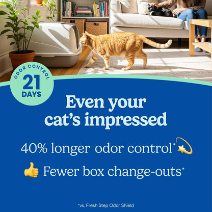 Fresh Step Advanced Ever Fresh Multi Cat Clumping Litter with Febreze Freshness, Ammonia Block Technology, Ultra Absorbent, 16 Lb. Box, Pack of 23