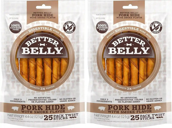 Better Belly Proteins with Real Lamb Twists, Digestible Rawhide for Dogs, 25 Count7