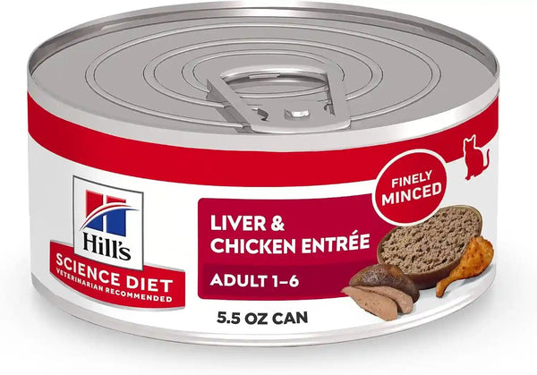 Hill'S Science Diet Adult 1-6 Wet Cat Food Variety Pack | #1 Veterinarian Recommended, Savory Entrée Turkey & Liver, Chicken, and Turkey, 5.5 Oz. Cans, 12-Pack19