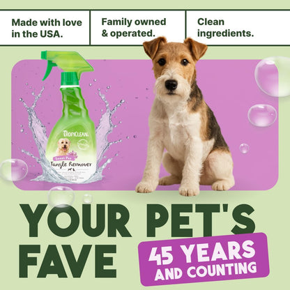Tropiclean Sweet Pea Cat & Dog Detangler Spray Dematting | Dog Conditioner Spray Derived from Natural Ingredients | Made in the USA | 16 Oz. | Dematting Spray | Sweet Refreshing Scent | for Doodles & All Coat Types | Made in USA6