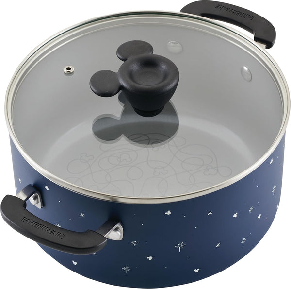 Disney Bon Voyage Ceramic Nonstick Pots and Pans Set with Baking Sheet/Cookie Pan and Disney Home Kitchen Tools, 8 Piece Non Stick Cookware Set - Blue16