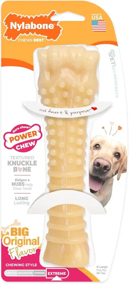 Nylabone Original Bone Power Chew Toys for Dogs, Durable & Tough Dog Toys for Aggressive Chewers, Long Lasting Chicken, Bacon, and Peanut Butter Flavor, Small - up to 25 Lbs, 1 Count | Peanut Butter, Chicken, and Bacon Flavor, Durable Dog Toys for Aggressive Chewers, Helps Clean Teeth, for Dogs up to 25 Lbs29