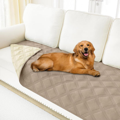 Smiry Waterproof Dog Bed Cover, Reversible Pet Blanket for Sofa Couch | Soft Washable Dog Blanket, Leakproof Couch Cover for Dogs Cats & Furniture Protection, 52X82, Grey/Dark Grey33