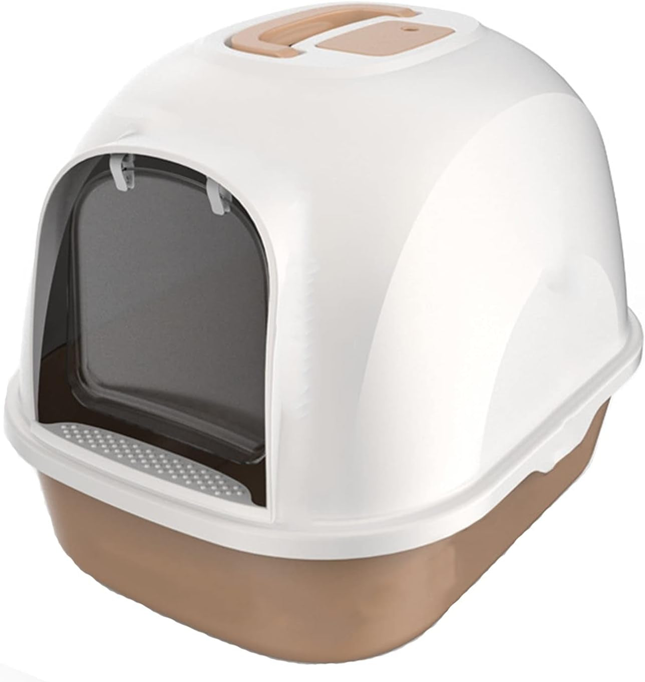 dog-potty-training-toilet-fully-enclosed-hooded-litter-pan-with-front-entry-odor-close-door-cat-litter-box-scoop-suppliea