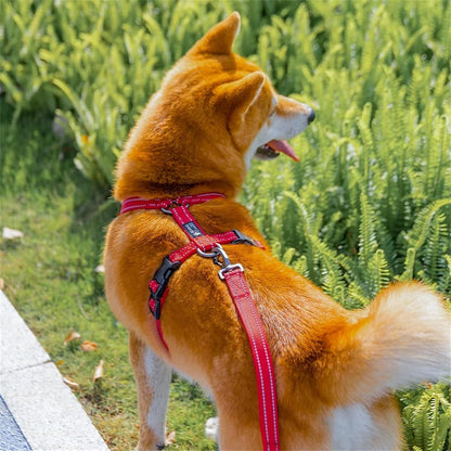 EXCELLENT ELITE SPANKER No Pull Dog Harness Reflective Nylon Vest L-Shaped Adjustable Easy Pet Harness for Small Medium Large Breeds Dogs Walking Training Black Red(Pink-M)8