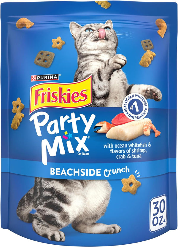 Purina Friskies Cat Treats, Party Mix Beachside Crunch - 30 Oz. Pouch1