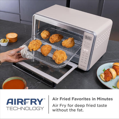 BLACK+DECKER Crisp 'N Bake Pro 6-Slice Digital Air Fry Oven | 10 Cooking Functions, Air Fry, Fits 12-Inch Pizza, Digital Controls and Ceramic Accessories for Easy Cooking.2