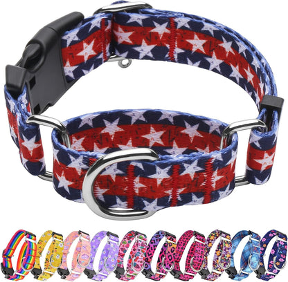 Hikiko Martingale Collar for Dogs Adjustable Soft Nylon Dog Collars with Cute Patterns for Small Medium Large Dog（Pink Butterfly,Medium）8
