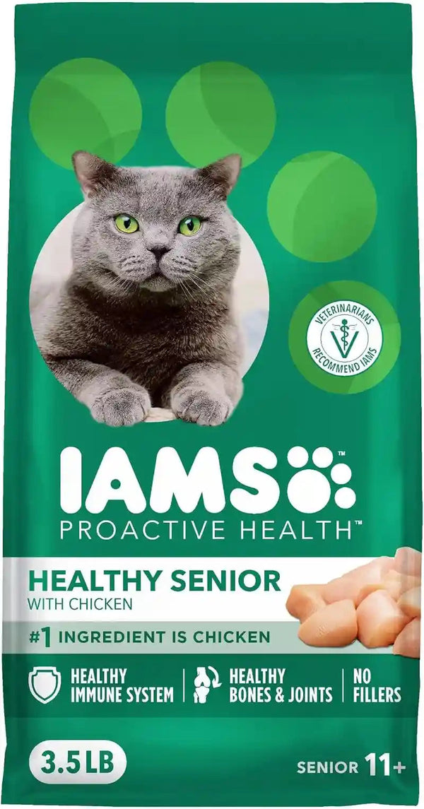 IAMS Proactive Health Healthy Senior Dry Cat Food, Chicken Recipe, 7 Lb | Real Chicken, Antioxidants for Immune Health, Supports Vital Organs, Bones & Joints, Natural Fiber & Prebiotics, 0% Fillers13