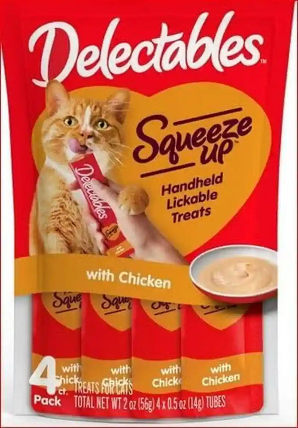 Hartz Delectables Squeeze up Chicken Cat Treats 4Ct1