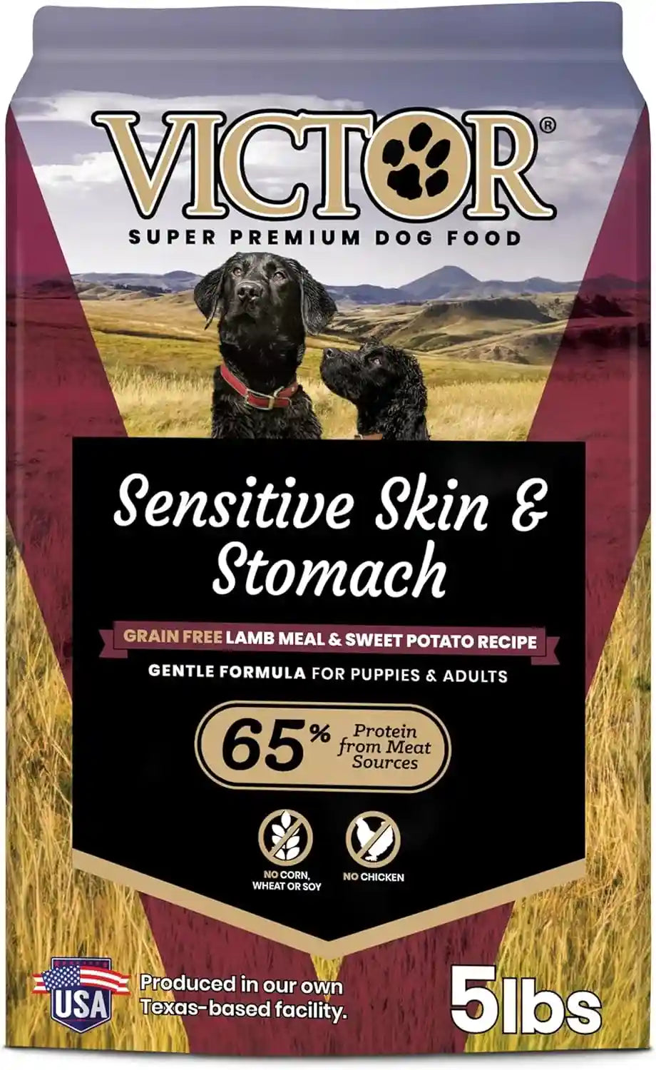victor-super-premium-dog-food-sensitive-skin-and-stomach-salmon-meal-brown-rice-recipe-dry-kibble-gluten-free-no-chicken-ideal-for-dogs-with-allergies-adult-and-puppy-food-5-lb