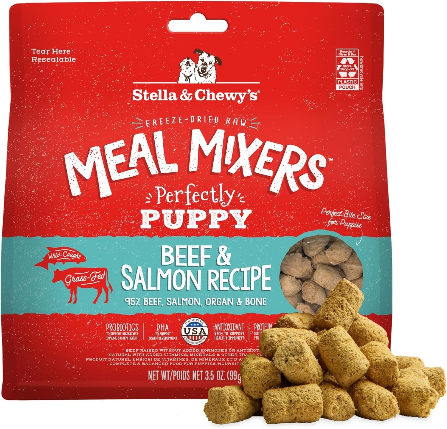 stella-chewys-freeze-dried-raw-meal-mixers-crafted-for-puppies-grain-free-protein-rich-perfectly-puppy-beef-salmon-recipe-3-5-oz-bag