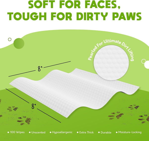 G.A.S Lick-Safe Daily Pet Wipes for Dogs and Cats, Unscented, 100 Count | Plant Based Lyocell Fibers, Certified Cruelty Free, Vet Approved, Hypoallergenic, for Paws Face Body and Butt, 10% to Charity5