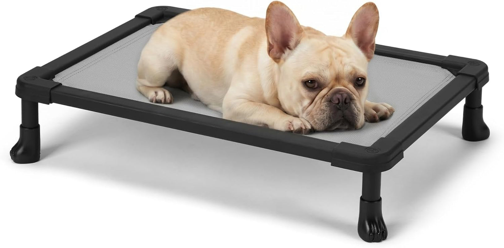 veehoo-elevated-dog-bed-small-chew-proof-dog-bed-pre-assembled-24-x-17-cooling-raised-dog-bed-indestructible-dog-bed-for-crate-non-slip-feet-breathbale-teslin-mesh-indoor-outdoor-use-black