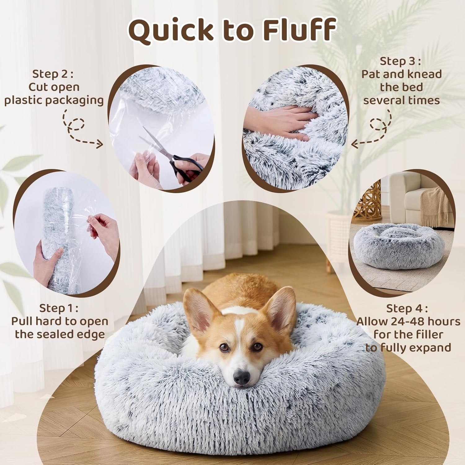 jollyvogue-small-dog-bed-calming-soft-anti-anxiety-donut-cat-bed-washable-round-fluffy-cushion-for-small-and-medium-pets-20