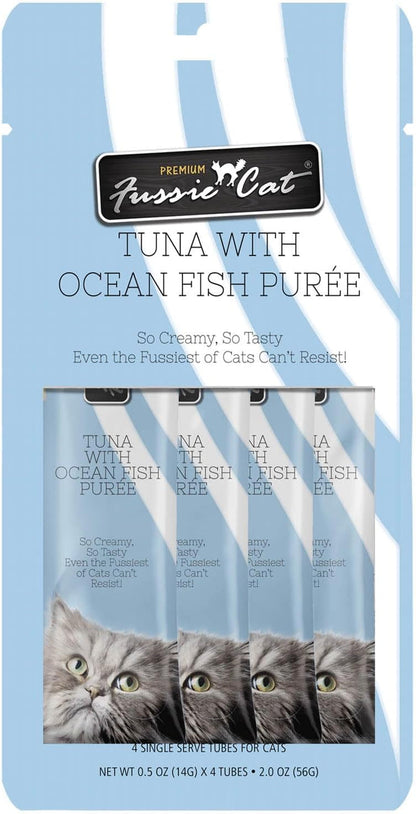 Fussie Cat, 0.5 Ounces Each, 50 Tubes, Ocean Fish Variety 10 Flavors12