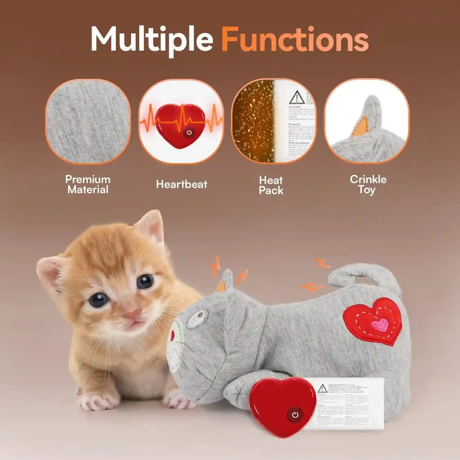 all-for-paws-heartbeat-cat-plush-toy-calming-kitten-companion-with-realistic-heartbeat-anxiety-relief-for-indoor-cats-dogs-pets