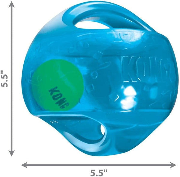 KONG Jumbler Ball - Interactive Toy for Dog & Puppy Playtime - Fetch Toy with Tennis Ball - Dog Supplies for Engaging Play - for Medium/Large Dogs - Assorted Colors5