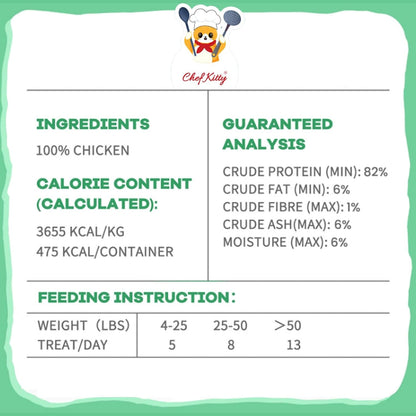 Freeze Dried Chicken Cat Treats | Healthy Dog Food Toppers 100% Human Grade | Single Ingredient, Grain Free Chicken Dog Treats | Inspected & Tested in USA | No Additives or Preservatives, 3.5 Oz9