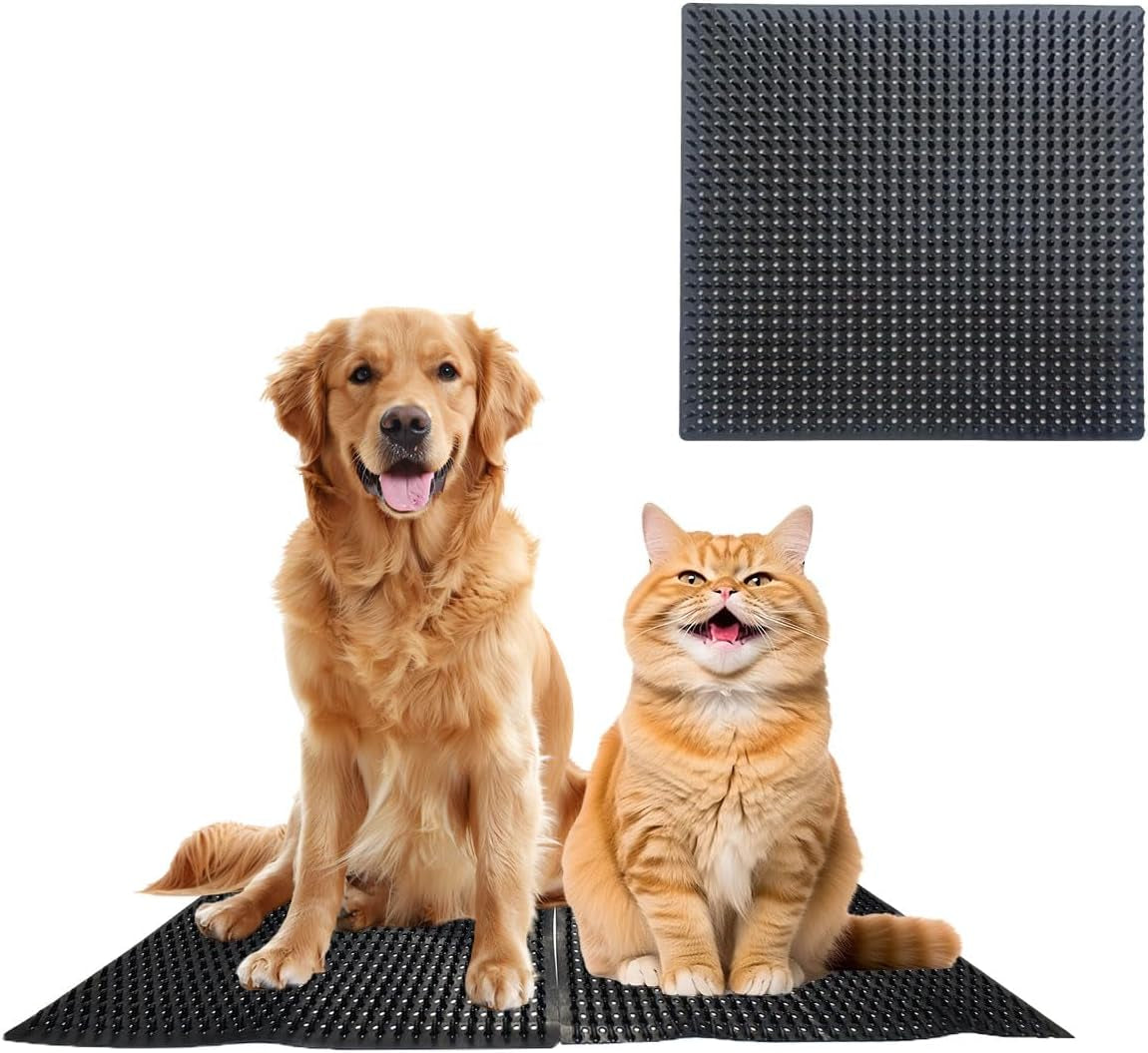 2-pcs-dog-scratching-post-pad-soft-touch-itch-relief-pad-for-horse-cow-goat-sheep-pvc-dog-back-scratcher-massage-bed-massage-brush-for-wooden-stake-wall-sofa-ground-11-8-x-11-8-inch