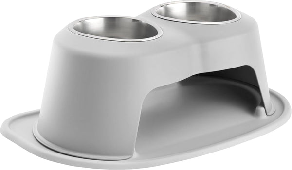 Weathertech Double High Pet Feeding System - Elevated Dog/Cat Bowls - 8 Inch High Dark Grey (DHC3208DGDG)25