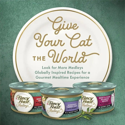 Purina Fancy Feast Wet Cat Food Medleys Wild Salmon Primavera with Tomatoes Carrots and Spinach in Silky Broth - (Pack of 24) 3 Oz. Cans7