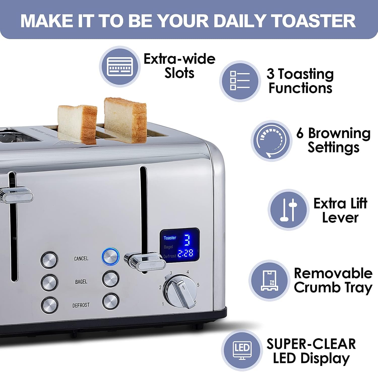 4-slice-stainless-steel-toaster-with-digital-display-silver-led-display-with-countdown-timer-6-browning-levels-bagel-defrost-cancel-dual-independent-controls-1-5-extra-wide-slots