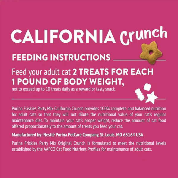 Purina Friskies Party Mix California Crunch with Chicken and Flavors of Turkey and Bacon Cat Treats - 20 Oz Canister7