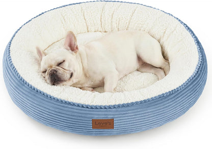 Love'S Cabin round Donut Cat and Dog Cushion Bed, 20In Bed for Cats or Small Dogs, Anti-Slip & Water-Resistant Bottom, Super Soft Durable Fabric Pet Beds, Washable Luxury Cat & Dog Bed Gray37