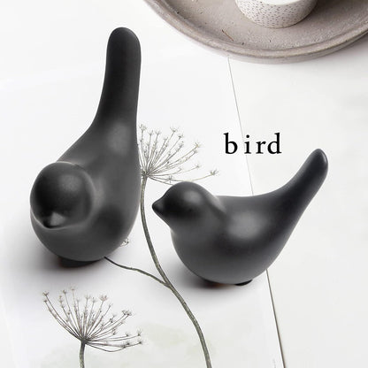 Small Birds Statues Home Decor Modern Style Decorative Ornaments for Living Room Decor, Bedroom, Office Desktop, Cabinets (Black 2Pcs Birds)7