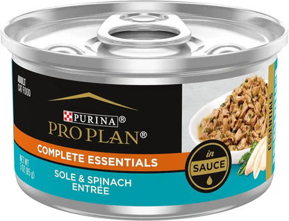 Purina Pro Plan Gravy, High Protein Wet Cat Food Variety Pack, Complete Essentials Chicken and Turkey Favorites - (Pack of 24) 3 Oz. Cans12