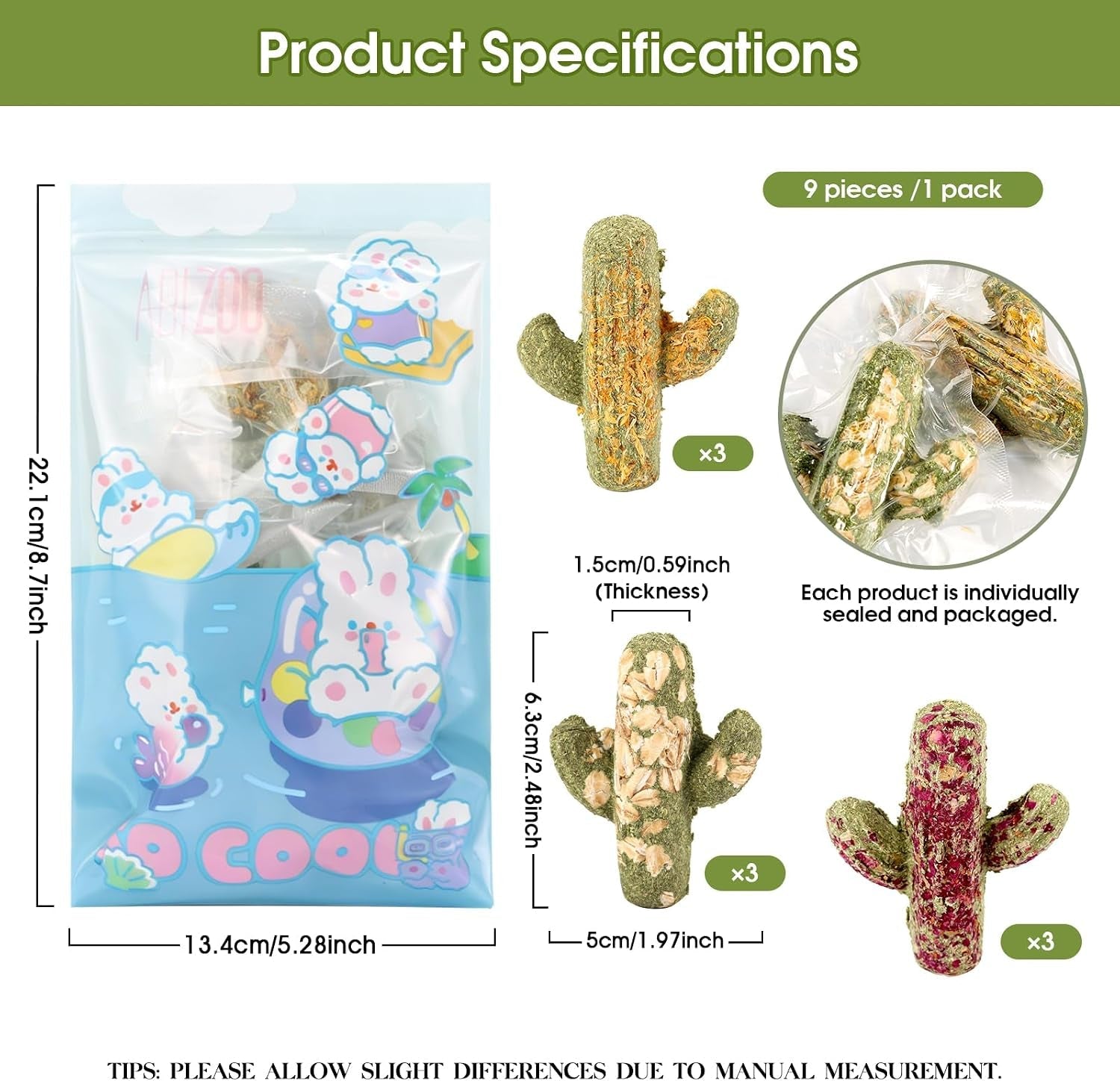 abizoo-rabbit-chew-toys-natural-timothy-hay-oat-bunny-treats-snack-bunny-chew-sticks-9-pcs-compressed-cactus-bunnies-enrichment-toys-for-rabbit-guinea-pig-hamster-chinchilla-gerbil-dental-care