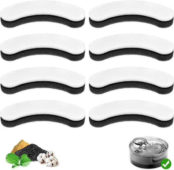 8 Pack Replacement Filters for DF10 & DF30 Automatic Pet Water Dispenser, Triple Filtration Dog Water Filter Replacement, Carbon Cat Water Fountain Filters1