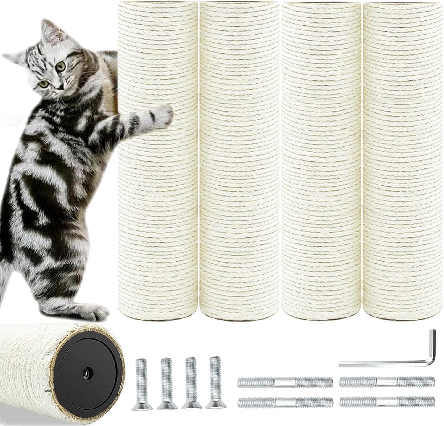 cat-scratching-post-replacement-pole-2-pcs-15-7in-cat-tree-replacement-post-natural-sisal-cat-tree-replacement-parts-with-m8-screws-cat-scratch-post-for-refurbishment-15-7in-40cm