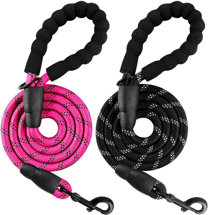 BARKBAY Dog Leashes for Large Dogs Heavy Duty Dog Leash 4/5/6 FT with Comfortable Padded Handle and Highly Reflective Threads for Medium Large Dogs Walking Training Running (5Ft-1/2'',Pink)35