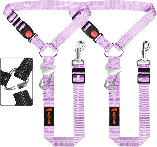 Removable Dog Seat Belt Harness for Car, 3 in 1 Pet Dog Car Seatbelt Leash, Retractable Restraint Secures to Vehicle Headrest & Adjustable Reflective Bungee Dog Seatbelt Tether, Blue and Black | Retractable Headrest-Mounted,Restraint & Adjustable Reflective Bungee Dog Seatbelt Tether,Blue and Black14