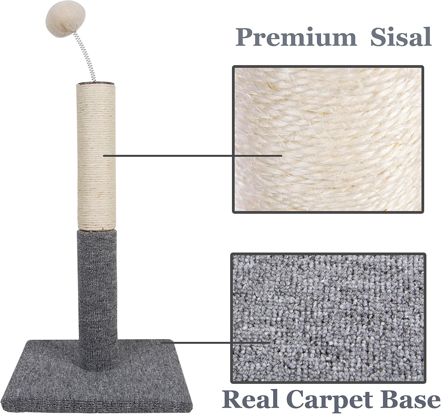 cat-scratching-post-with-carpet-botton-base-and-spring-teasing-toy-ball-for-indoor-cats-and-kittens-grey