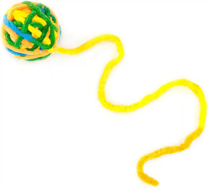 CHIWAVA 6 Pack 20" Woolen Yarn Cat Toys Ball with Bell 2" Large Indoor Cat Toy Balls Kitten Interactive Toys6