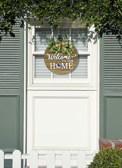 Interchange Welcome Sign Front Door Wreaths for Spring Fall Summer Winter | Rustic Wood Wreaths for Wall Home House Warming Gifts Outdoor Farmhouse Porch All Seasons Holiday Halloween Christmas6