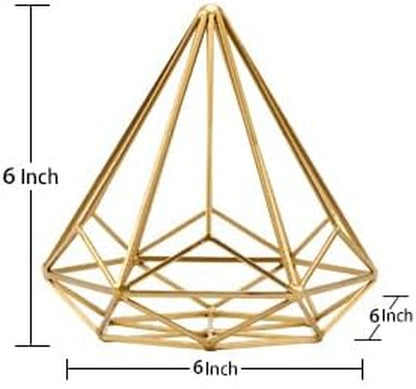 6" Gold Decorative Sphere,Geometric Sculpture Tabletop Decorative Balls | Geometric Sculpture，Tabletop Decorations for Living Room, Study，Bedroom，Modern Home Decor Accents2