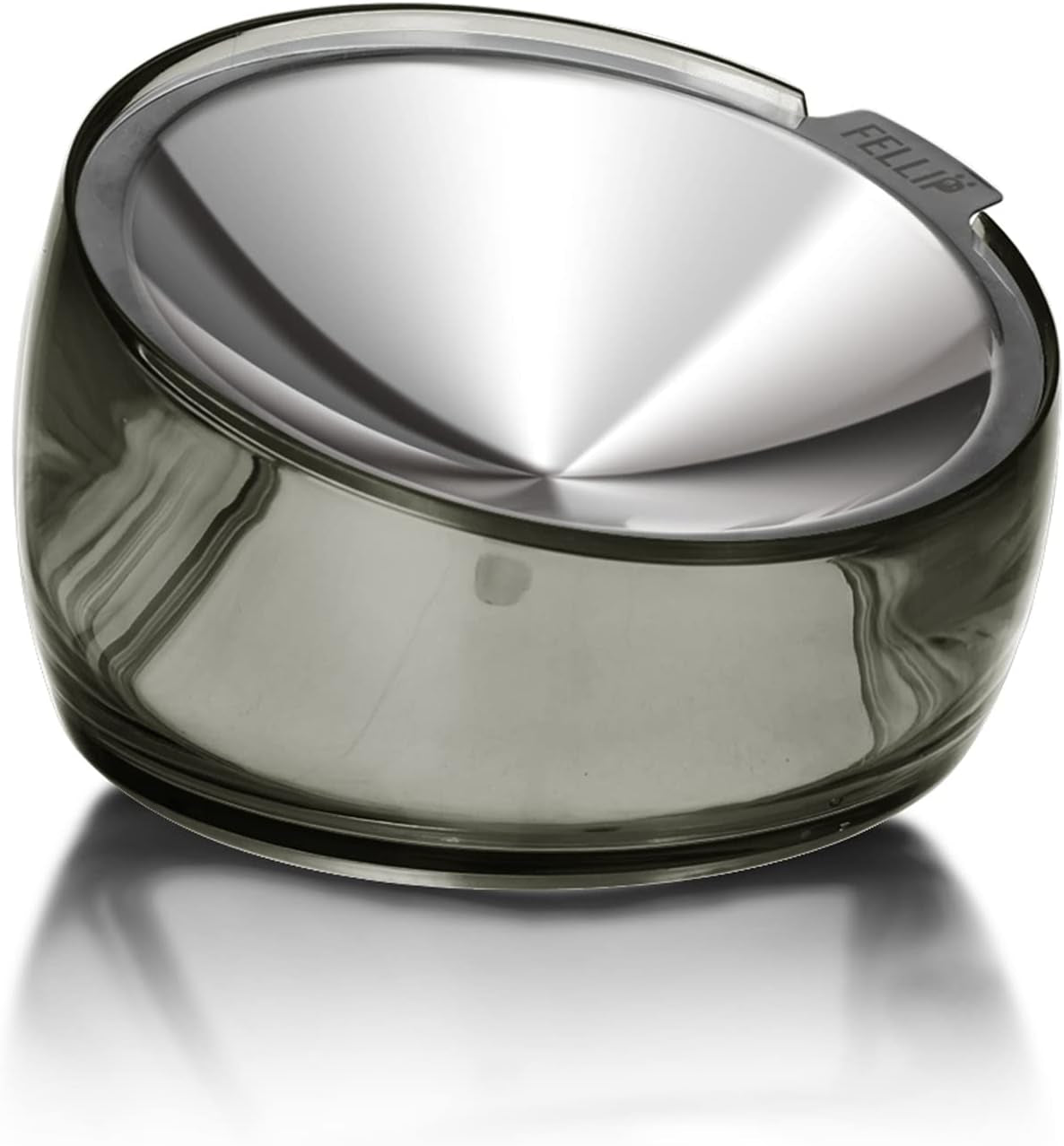 felli-oblik-elevated-cat-bowl-removable-stainless-steel-wide-dish-for-dry-wet-food-feeding-dishwasher-clean-slanted-whisker-fatigue-friendly-metal-plate-classic-0-5-cups-shallow-dish