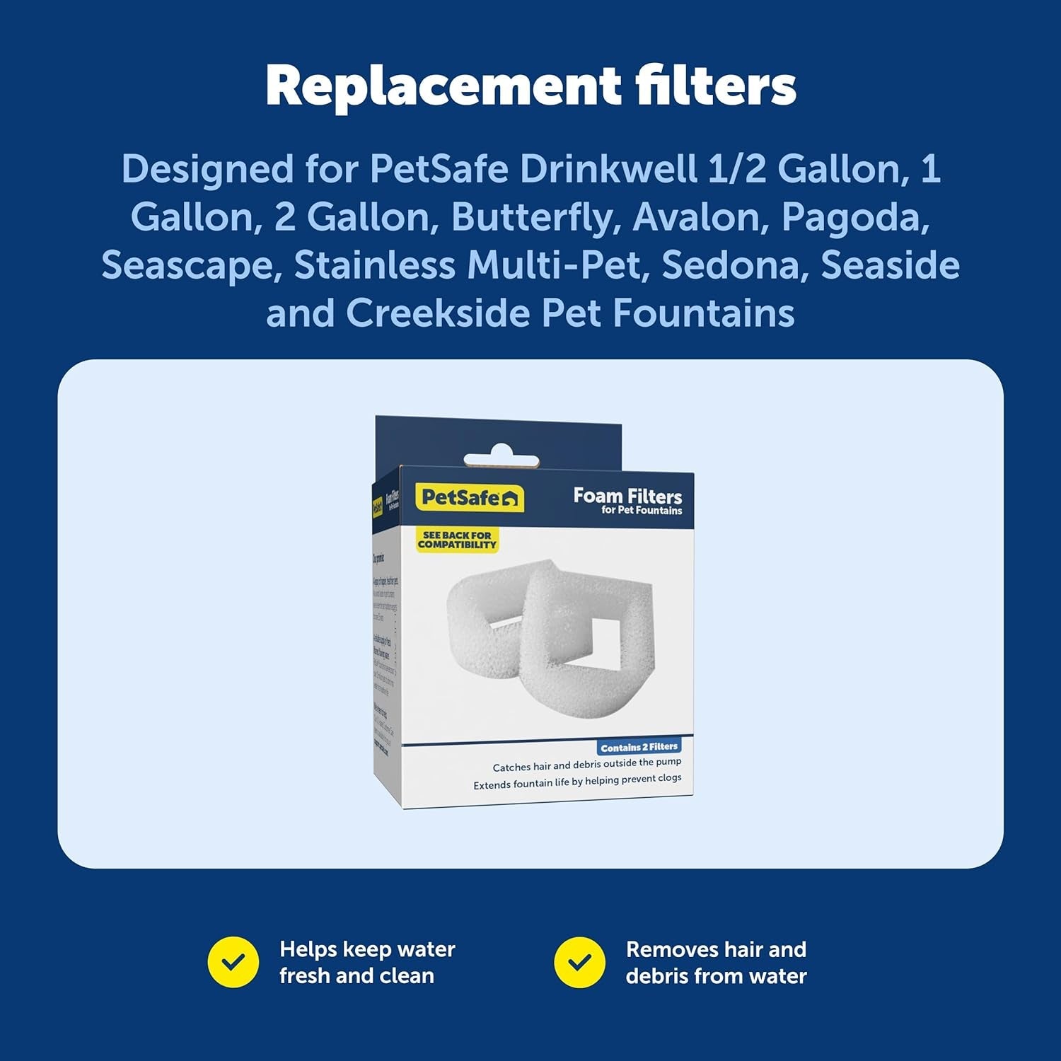 petsafe-drinkwell-fountains-replacement-foam-filters-certified-fit-for-petsafe-drinkwell-ceramic-and-stainless-fountains-catches-hair-debris-protects-pump