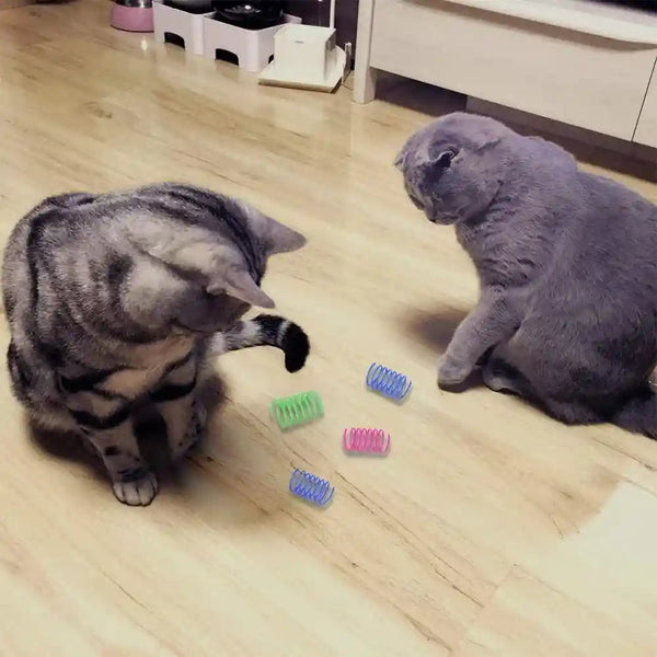 Andiker Cat Spring Toy, 12 Pc Colorful Cat Kicker Toys Interactive Cat Toys for Indoor Cats Swatting, Biting, Hunting to Kill Time and Keep Fit2
