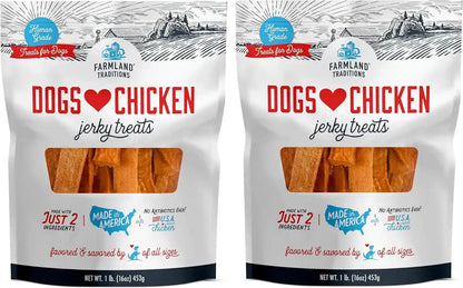 Farmland Traditions Filler Free Dogs Love Chicken Premium Jerky Treats for Dogs, 3 Lb. Bag18