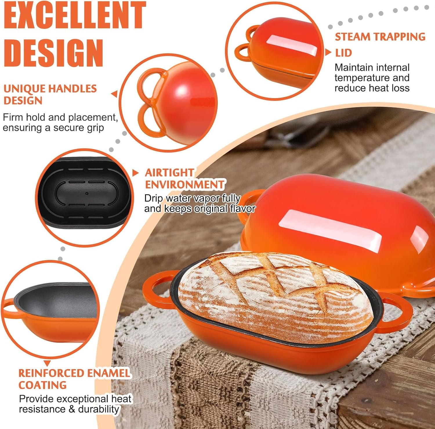 5-qt-enameled-cast-iron-sourdough-bread-oven-loaf-pan-with-lid-oval-dutch-oven-for-homemade-sourdough-bread-baking-oven-safe-up-to-500-f-meatloaf-pan-with-dome-lid-orange